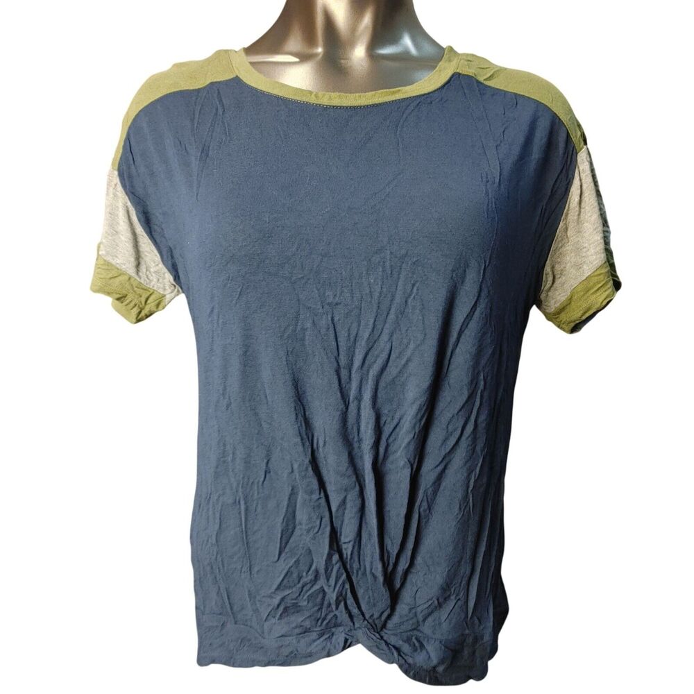 No Boundaries Women's Blue/Green Short Sleeve T-Shirt LG (11/13)